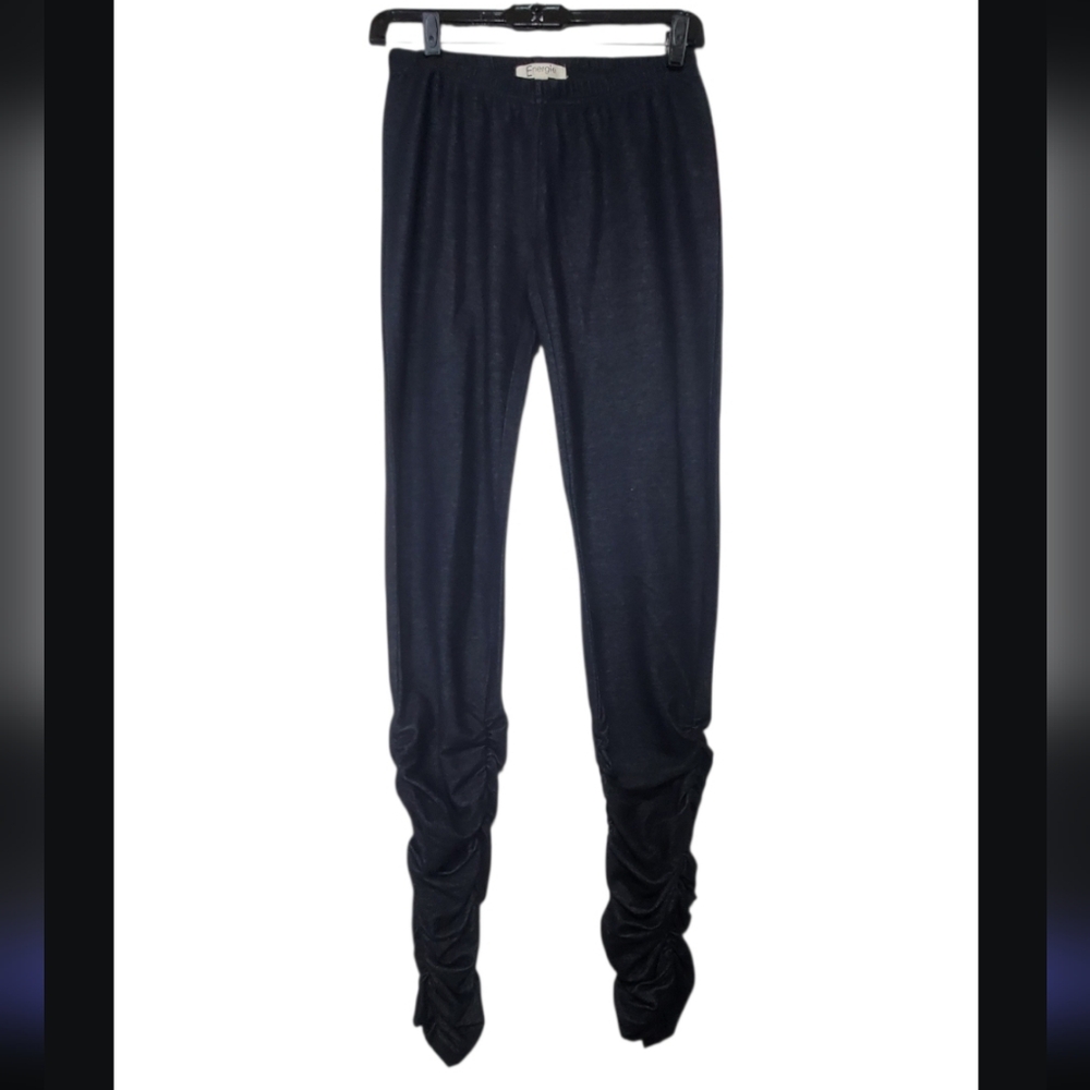 Denim Ruched Black Jeggings By Energie Size Med
